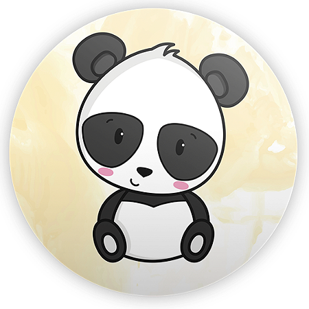 Capa Painel Redondo Sublimado - Panda