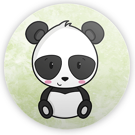 Capa Painel Redondo Sublimado - Panda