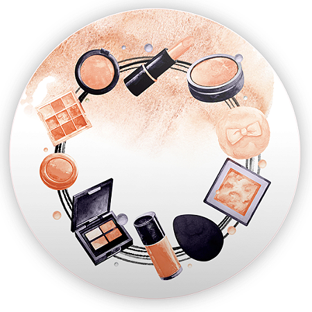 Capa Mini Painel Sublimado - Maquiagem