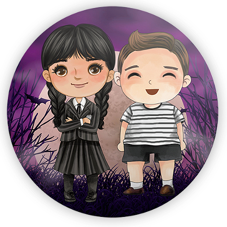 Capa Mini Painel Sublimado - Wandinha