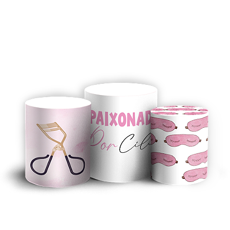 Capas Trio Cilindro Sublimado Vest Facil - Maquiagem