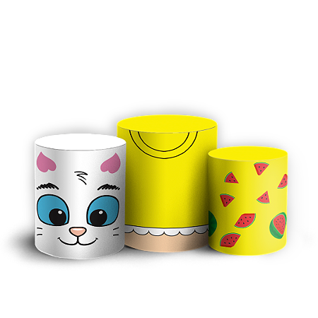 Capas Trio Cilindro Sublimado Vest Facil - Magali Cute