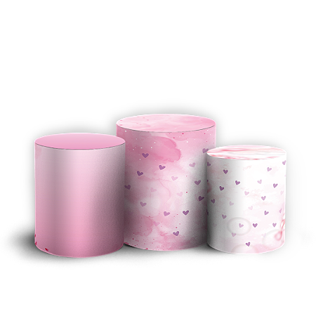 Capas Trio Cilindro Sublimado Vest Facil - Maos Amor Coracao