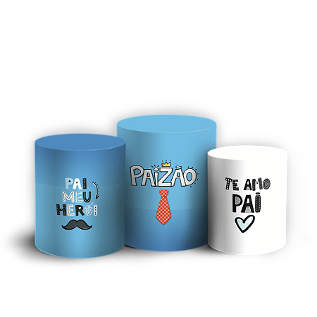 Capas Trio Cilindro Sublimado Vest Facil - Dia dos Pais