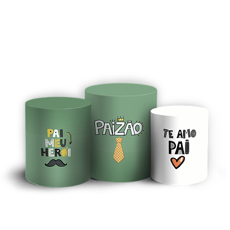 Capas Trio Cilindro Sublimado Vest Facil - Dia dos Pais