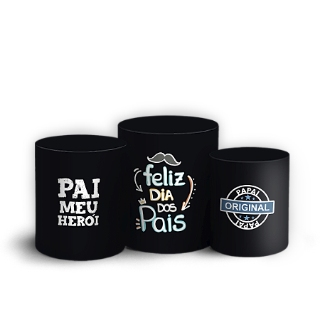 Capas Trio Cilindro Sublimado Vest Facil - Dia dos Pais