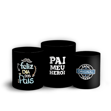 Capas Trio Cilindro Sublimado Vest Facil - Dia dos Pais