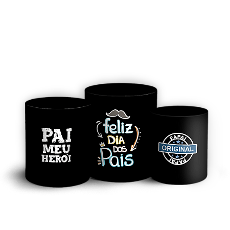 Capas Trio Cilindro Sublimado Vest Facil - Dia dos Pais