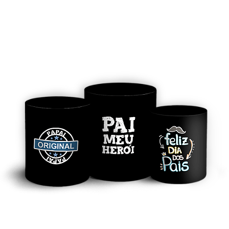 Capas Trio Cilindro Sublimado Vest Facil - Dia dos Pais