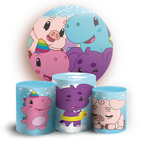 Capas Painel Redondo e Trio Cilindro Sublimado - Baby Tube