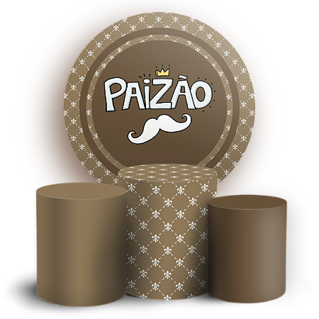 Capas Painel Redondo e Trio Cilindro Sublimado - Dia dos Pais
