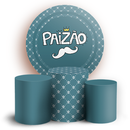 Capas Painel Redondo e Trio Cilindro Sublimado - Dia dos Pais