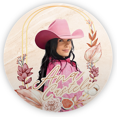 Capa Painel Redondo Sublimado - Ana Castela