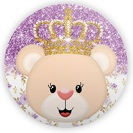 Capa Mini Painel Sublimado - Ursinha Lilas