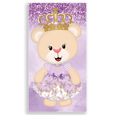 Capa Faixa Lateral Sublimado - Ursinha Lilas