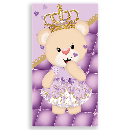 Capa Faixa Lateral Sublimado - Ursinha Lilas