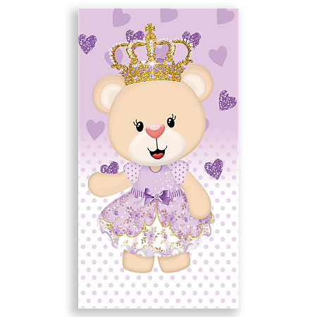 Capa Faixa Lateral Sublimado - Ursinha Lilas