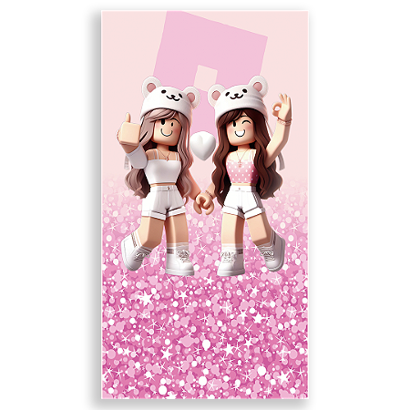 Capa Faixa Lateral Sublimado - Roblox Rosa