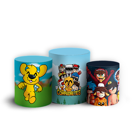 Capas Trio Cilindro Sublimado Vest Facil - Compadretes