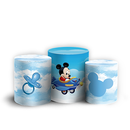 Capas Trio Cilindro Sublimado Vest Facil - Mickey Cute