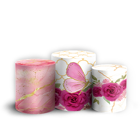 Capas Trio Cilindro Sublimado Vest Facil - 15 Anos