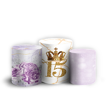 Capas Trio Cilindro Sublimado Vest Facil - 15 Anos