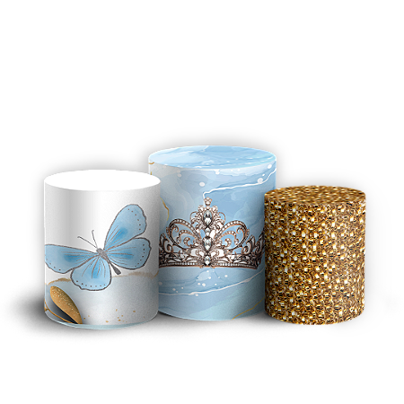 Capas Trio Cilindro Sublimado Vest Facil - 15 Anos