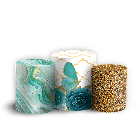 Capas Trio Cilindro Sublimado Vest Facil - 15 Anos