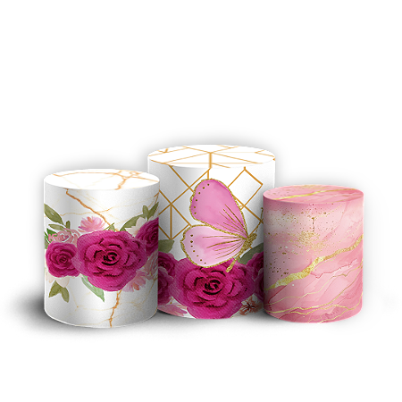 Capas Trio Cilindro Sublimado Vest Facil - 15 Anos