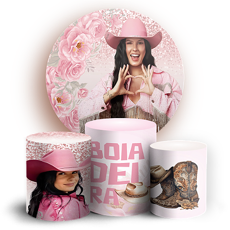 Capas Painel Redondo e Trio Cilindro Sublimado - Ana Castela