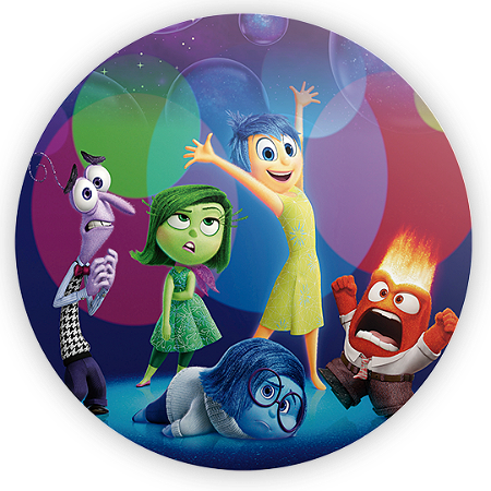 Capa Painel Redondo Sublimado - Divertida Mente