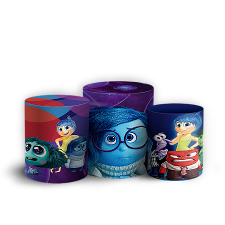 Capas Trio Cilindro Sublimado Vest Facil - Divertida Mente