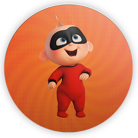 Capa Painel Redondo Sublimado - Os Incriveis