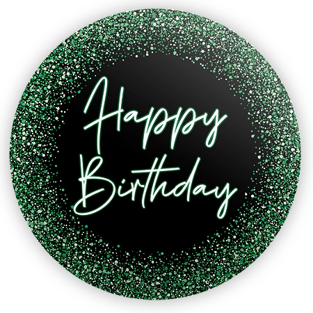 Capa Painel Redondo Sublimado - Happy Birthday