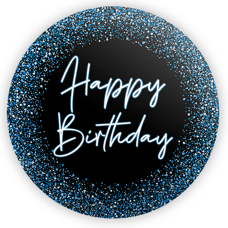 Capa Painel Redondo Sublimado - Happy Birthday