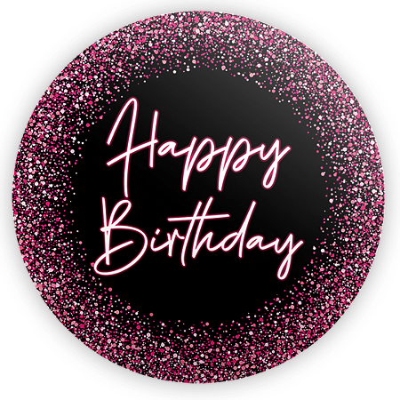 Capa Painel Redondo Sublimado - Happy Birthday