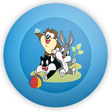 Capa Painel Redondo Sublimado - Looney Tunes Baby