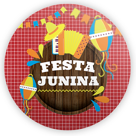 Capa Mini Painel Sublimado - Festa Junina