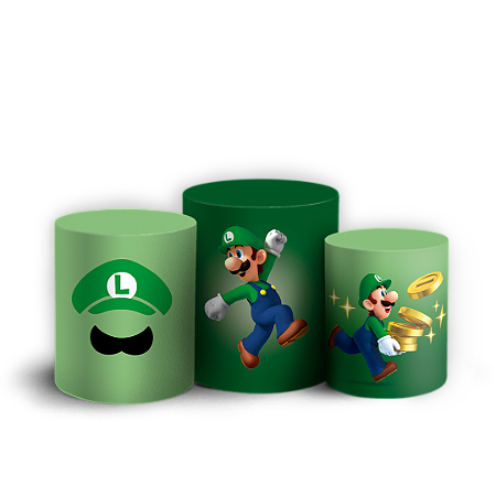 Capas Trio Cilindro Sublimado Vest Facil - Super Mario