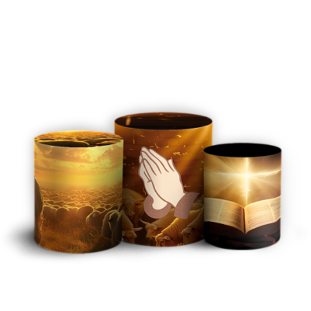 Capas Trio Cilindro Sublimado Vest Facil - Religioso