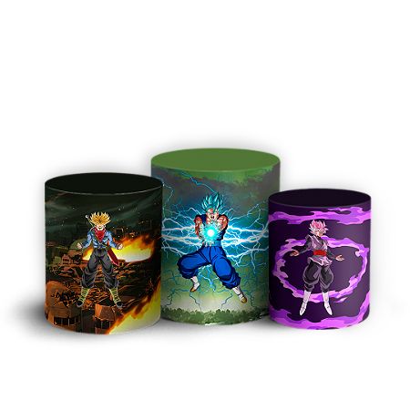 Capas Trio Cilindro Sublimado Vest Facil - Dragon Ball Super
