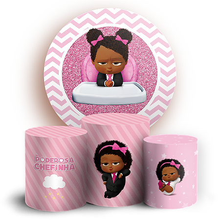 Capas Painel Redondo e Trio Cilindro Sublimado - A Poderosa Chefinha