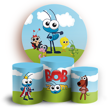 Capas Painel Redondo e Trio Cilindro Sublimado - Bob Zoom