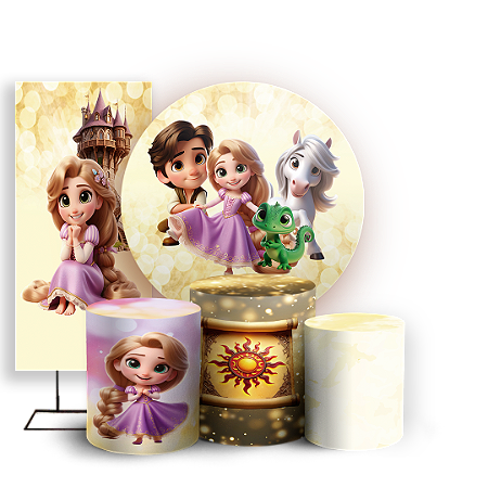 Capas Painel Redondo Trio Cilindro e Faixa Lateral Sublimado - Enrolados