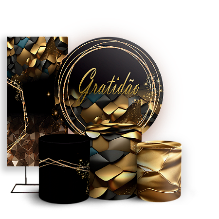 Capas Painel Redondo Trio Cilindro e Faixa Lateral Sublimado - Religioso