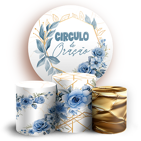 Capas Painel Redondo e Trio Cilindro Sublimado - Religioso