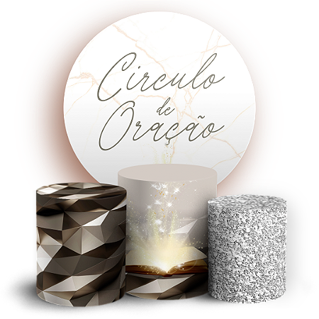 Capas Painel Redondo e Trio Cilindro Sublimado - Religioso