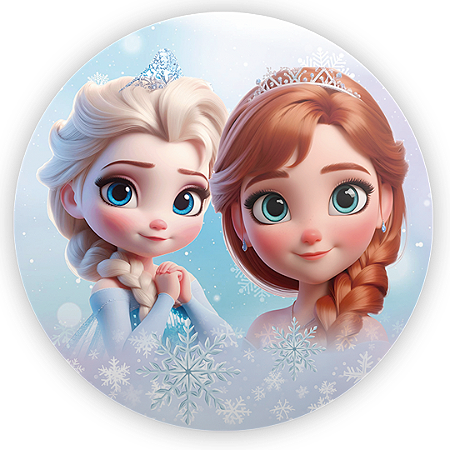 Capa Painel Redondo Sublimado - Frozen
