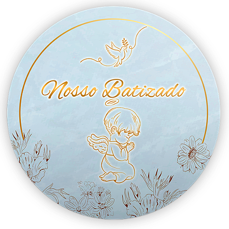 Capa Mini Painel Sublimado - Batizado