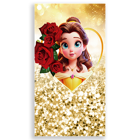 Capa Faixa Lateral Sublimado - Bela e a Fera